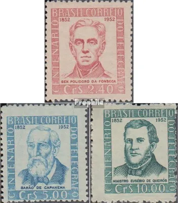 Produktbild von Briefmarken Brasilien 1952 Mi 781-783 (kompl.Ausg.) postfrisch Telegraphie