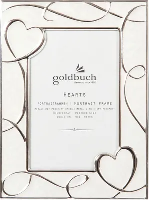 Produktbild von Goldbuch Hearts creme 10x15 Metallrahmen Portrait 960242