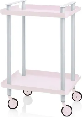 Immagine prodotto di DON HIERRO - Carrello portavivande, ripiano mobile a 2 livelli, metallo, struttura grigia, LEKY