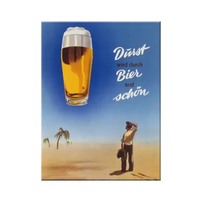 Image de 000 Nostalgic-Art - Aimant 6 x 8 cm - Open Bar - Bier Durst