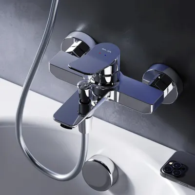 Produktbild von AM.PM Badewannenarmatur Wannenarmatur Chrom Einhebelmischer Wandmontage Bad Messing Badewannen Armaturen