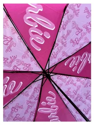 Produktbild von Faltbarer Regenschirm von Barbie für Kinder mit Metallrahmen und manueller Öffnung