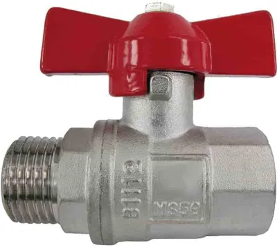 Zdjęcie produktu dla Zawór kulowy z uchwytem skrzydełkowym IGxAG 1/2"