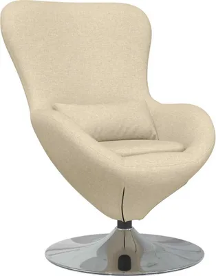 Image de vidaXL Chaise à œuf Crème 63 x 73 x 90 cm Tissu