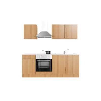 Produktbild von Singleküche mit E-Geräten - 210 cm breit - Buche – Namu