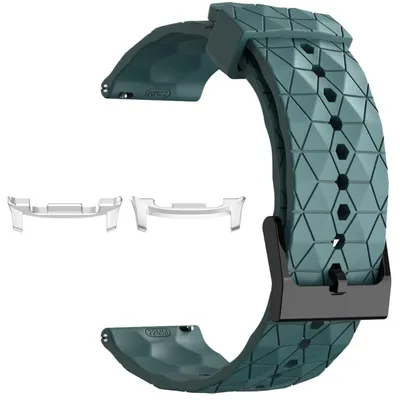 Produktbild von Für Samsung Galaxy Watch 8 / 8 Classic / Ultra 2 Silikon Fußball Design Ersatz Arm Band Türkis