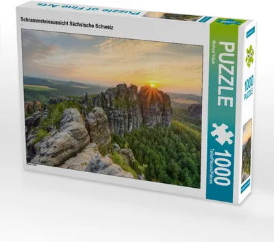 Produktbild von CALVENDO Puzzle Schrammsteinaussicht Sächsische Schweiz 1000 Teile Puzzle quer | 1000 Teile Lege-Größe 64x48cm Foto-Puzzle für glückliche Stunden