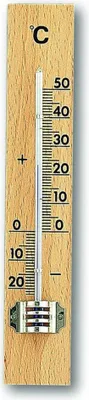 Image de TFA 12.1001 Thermomètre d'intérieur en bois, 27 x 15 x 151 mm, naturel