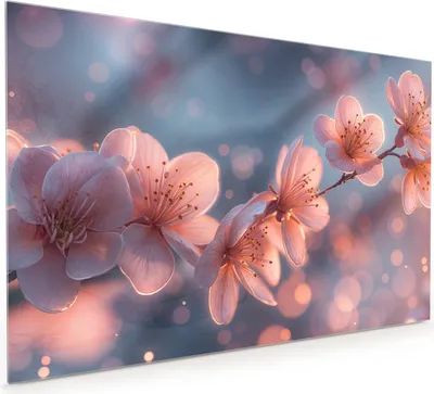 Produktbild von Küchenrückwand Spritzschutz Glas mit Motiv Blühender Zweig 40 x 40 cm
