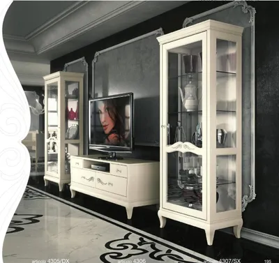 Produktbild von Wohnzimmer Vitrine rtv Vitrine tv Modern Holz Möbel Schrank Stil Set Neu 3tlg.