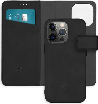 Image de imoshion Bibliothèque de luxe amovible 2-en-1 pour l'Apple iPhone 13 Pro - Noir