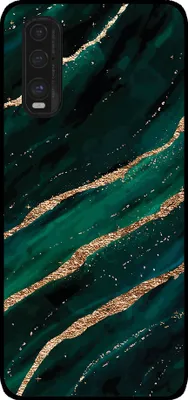Produktbild von Smartphonica Telefon Fall geeignet für Oppo Find X2 mit Marmor-Druck - TPU zurück Abdeckung Fall Marmor-Design - Grün Gold