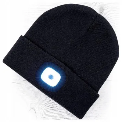 Produktbild von Warme Mütze mit LED-Lampe USB-Aufladung 3 Modi