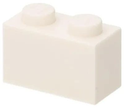 Produktbild von 20x LEGO Stein 1 x 2 (3004) - Weiß