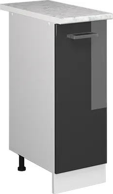 Produktbild von Apothekerschrank Vicco R-Line Anthrazit Hochglanz 30 cm , AP Marmor, Model 37762