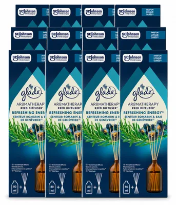Produktbild von 12 x Glade Aromatherapy Duftstäbchen Refreshing Energy - 80 ml - Vorteilspackung - 12 Stücke