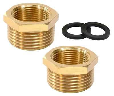 Productafbeelding van Messing verloopstuk 3/8 inch naar 1/2 inch voor tuinslangen