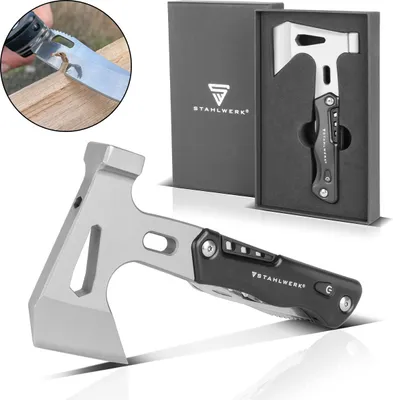 Zdjęcie produktu dla STAHLWERK Wielofunkcyjny zestaw narzedzi survivalowych z scyzorykiem i latarka LED