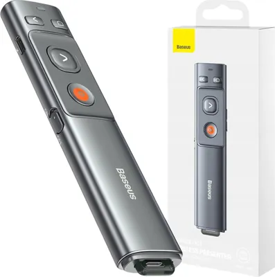 Image de Télécommande multifonctionnelle Baseus Orange Dot pour les présentations, avec pointeur laser (gris)