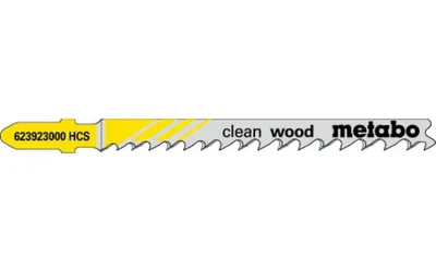 Produktbild von Metabo 5 Stichsägeblätter clean wood 74/ 4,0-5,2 mm, progressiv, HCS, mit Eintauchspitze