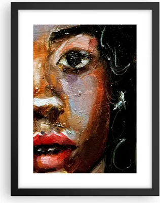 Produktbild von Gerahmtes Poster - Schwarzer Rahmen - Pastos Porträt afrikanisch - 30x40 cm - Wand Bild - Wanddeko - Wandbilder - Kunstposter - Wandposter - Bilderrahmen - Bilder - Kunstdruck - P2BPA30x40-4674