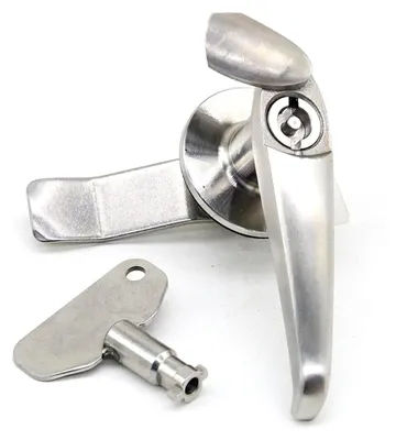 Produktbild von Langer Griffschlossschalter für Schrankschrank und Schranktür, Edelstahlgriffschloss, 1 Stück