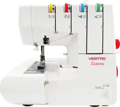 Produktbild von Veritas Simone, Weiß, Overlock-Nähmaschine, Overlock, Nähen, Variabel, 1200 Stiche pro Minute, Variabel