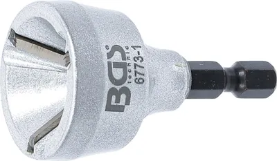 A close-up studio shot of a deburring tool.
