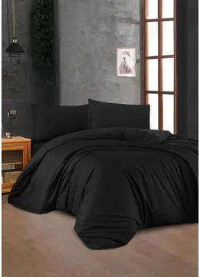 Produktbild von L'Essentiel Linge de Maison, Black, Bettwäsche-Set, Schwarz, 100 % BAUMWOLLE RANFORCE, 240 x 220 cm