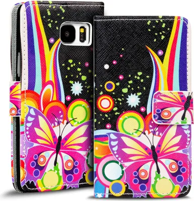 Produktbild von Handy Tasche für Samsung Galaxy S8 Plus Hülle Kunstleder Motiv Schutzhülle Case