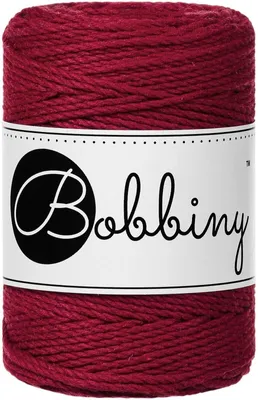 Obrázek produktu pro Bobbiny 3PLY Macramé Rope 1,5 mm 100 m Red Velvet Šňůra