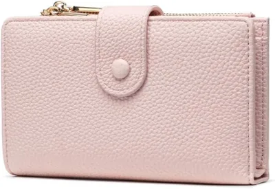Imagen del producto de Cartera de mujer Frentree con protección RFID, billetera de cuero sintético con apariencia de cuero genuino, 13 compartimentos para tarjetas, amplio compartimento para monedas con cremallera