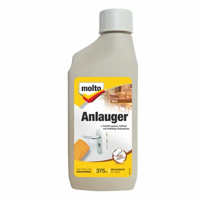 Produktbild von Molto Anlauger, Oberflächenvorbereitungs-Reiniger, Metall, Putz, Kunststoff, Holz, 0,375 l, Auf Wasserbasis, Transparent, 1,05 g/cm³