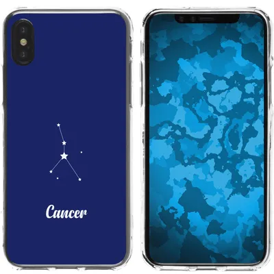 Produktbild von PhoneNatic Case kompatibel mit Apple iPhone X / XS Silikon-Hülle SternzeichenCancer M3
