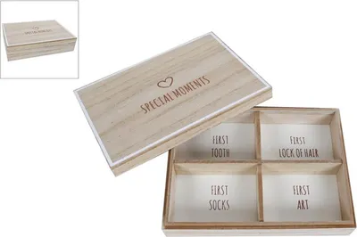 Productafbeelding van Opbergbox nat./wt hout l17b13h4 cm Van Manen