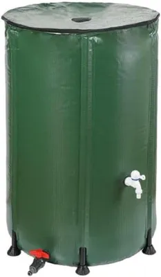 Produktbild von Famanu Regenton 200 Liter - Faltbar, Dunkelgrün, Mit Aftapkraan