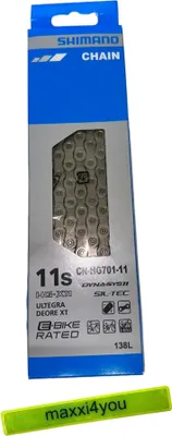 Immagine prodotto di Catena Shimano DEORE XT CN-HG701 ULTEGRA 11 velocità 138 maglie incl. nastro riflettente maxxi4you