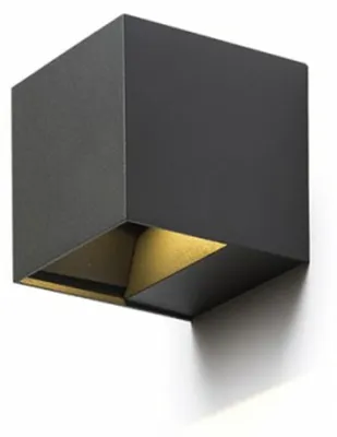 Produktbild von RED - DESIGN RENDL RENDL CARRE Wandleuchte anthrazit 230V LED 2x3W IP54 3000K R12557