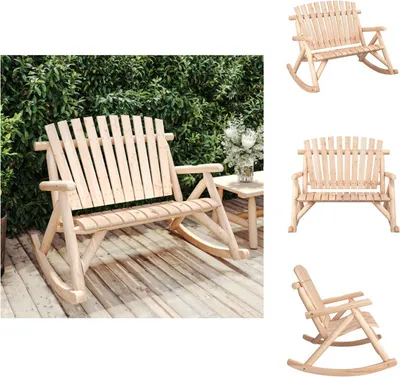 Produktbild von vidaXL Garten-Schaukelbank 2-Sitzer 123x96x102 cm Massivholz Fichte -  Gartensofaelemente