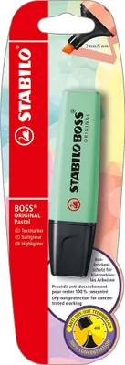 Image de Surligneurs - STABILO BOSS ORIGINAL Pastel - Stylo simple - Touche de vert menthe