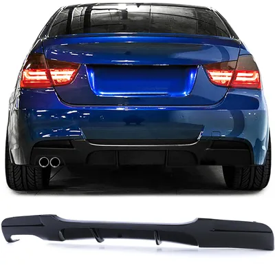 Für BMW 3er E90 E91 2005-2012 mit M-Paket Heckdiffusor Diffusor SCHWARZ GLANZ in der Farbe SCHWARZ von Carparts-Online GmbH