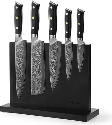 Produktbild von Wakoli  I 6-teiliges Messer-Set I 5 Küchenmesser & magnetischer Messerblock