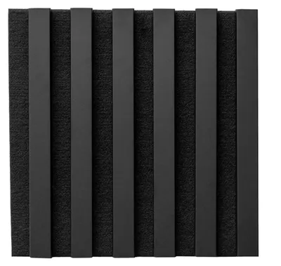 Zdjęcie produktu dla Lamele ścienne na czarnym filcu 6L Marbet Design WOODLINE 30x30 cm Czarny mat 1 szt.