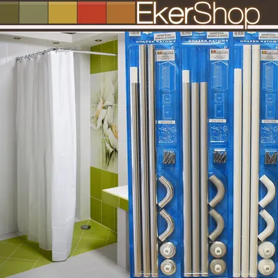 Produktbild von ALU WINKELSTANGE Weiß 3er EXTRA DICK ! Duschvorhangstange Winkelduschstange eck Badewanne Dusche