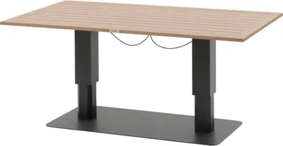 Produktbild von Rechteckiger aufklappbarer gartentisch "salimia" graphite &amp honey 150 x 80 x 69cm aus aluminium   - Hespéride