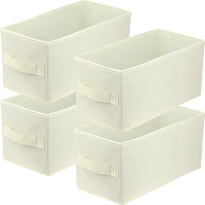 Produktbild von Lavita Storage Box | faltbare Aufbewahrung Boxen 15 x 31 x 15 cm | Schubladen-Organizer Box| Ordnungssysteme für Kleidung | Kleideraufbewahrung & Organisation | cremig | 4 stück