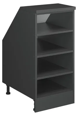 Produktbild von Küchenschrank für Dachschrägen Vicco R-Line Anthrazit 40 cm mit 4 Fächern, Schrankkorpus 60 cm Tiefe, Model 60515