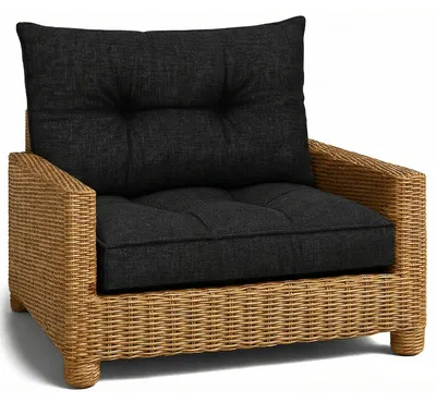 Produktbild von Polster Gartenmöbel Set 60x60 + 40x60 cm Outdoor Loungekissen Rattan