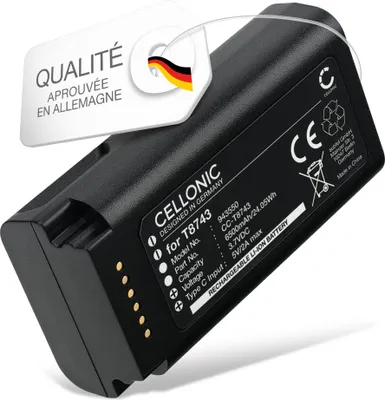 Image de CELLONIC 1x Batterie pour Domotique / Smart Home Compatible avec Eufy Video Doorbell E340, T8743 - (6500mAh, 3.7V)