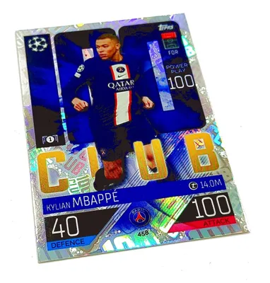 Produktbild von Match Attax 2022/23 Card. 458 Kylian Mbappe / 100 Club